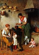unknow artist A Helping Hand 1884 oil painting on canvas